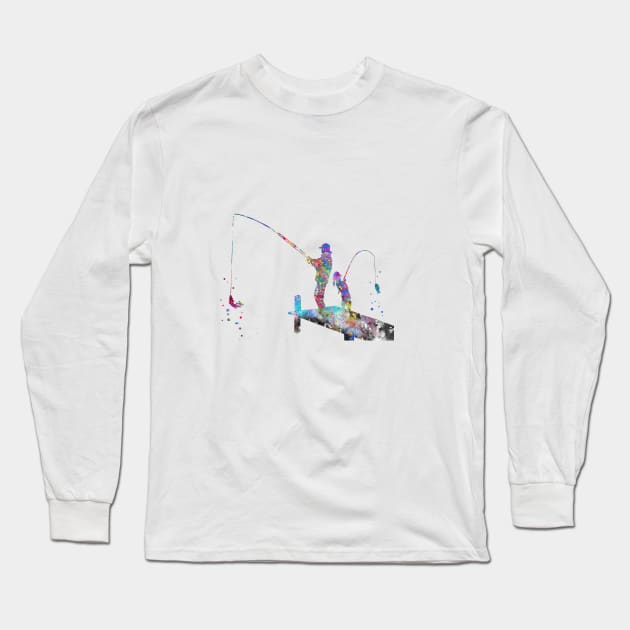 Fisherman Long Sleeve T-Shirt by RosaliArt